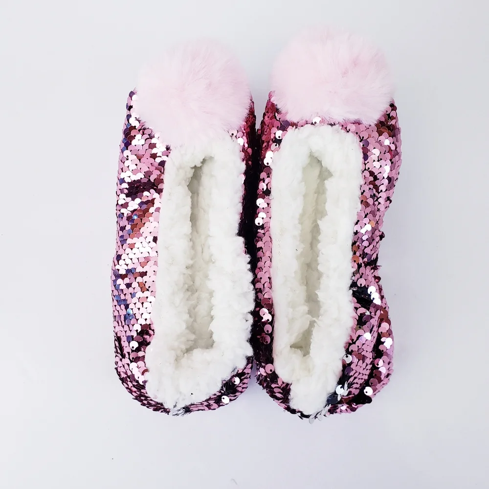 Girls sequin Slipper socks